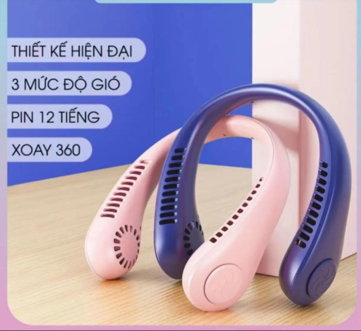 quạt đeo cổ, chống ồn , xạc tích điện USB