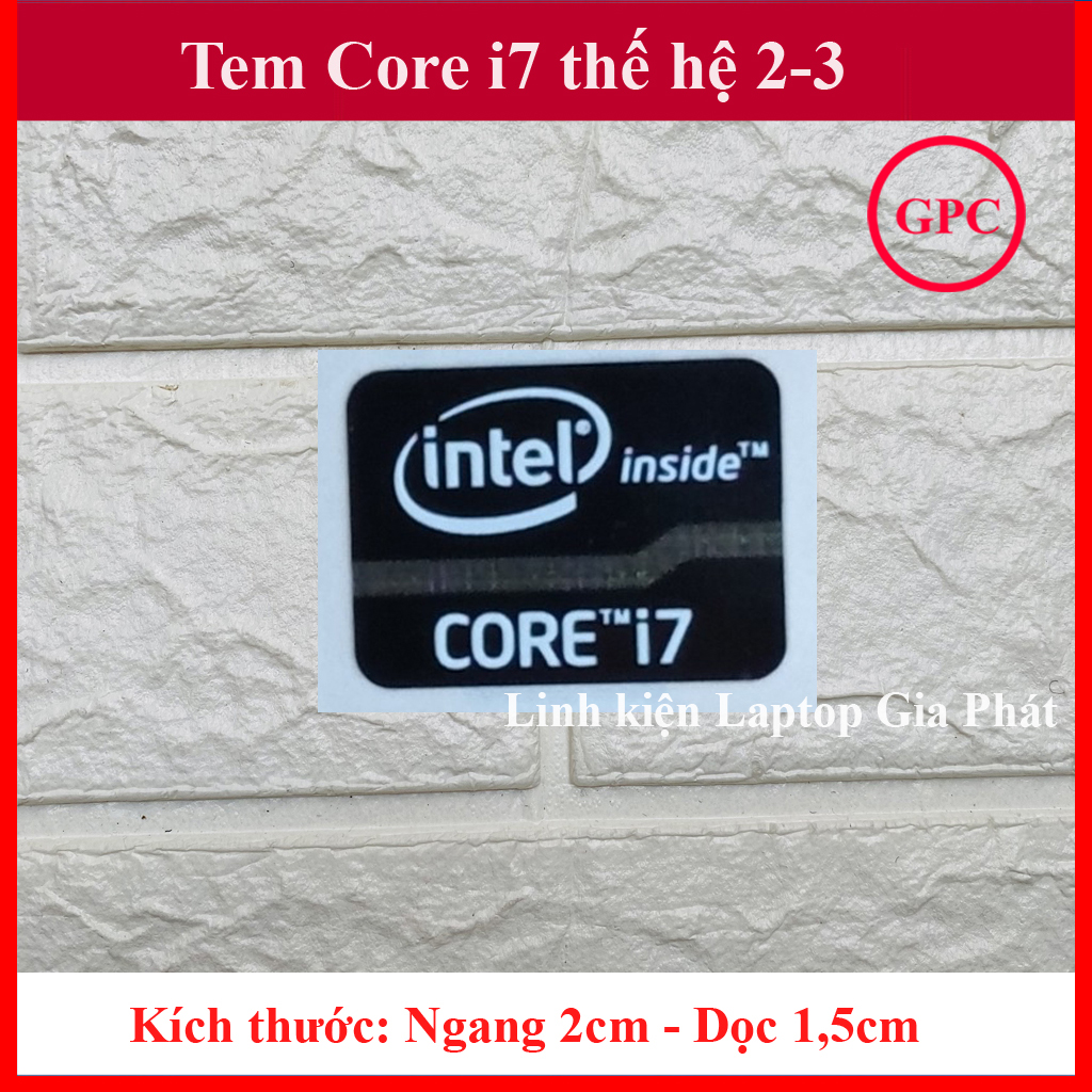 Tem laptop core i7 màu đen - thế hệ 2-3