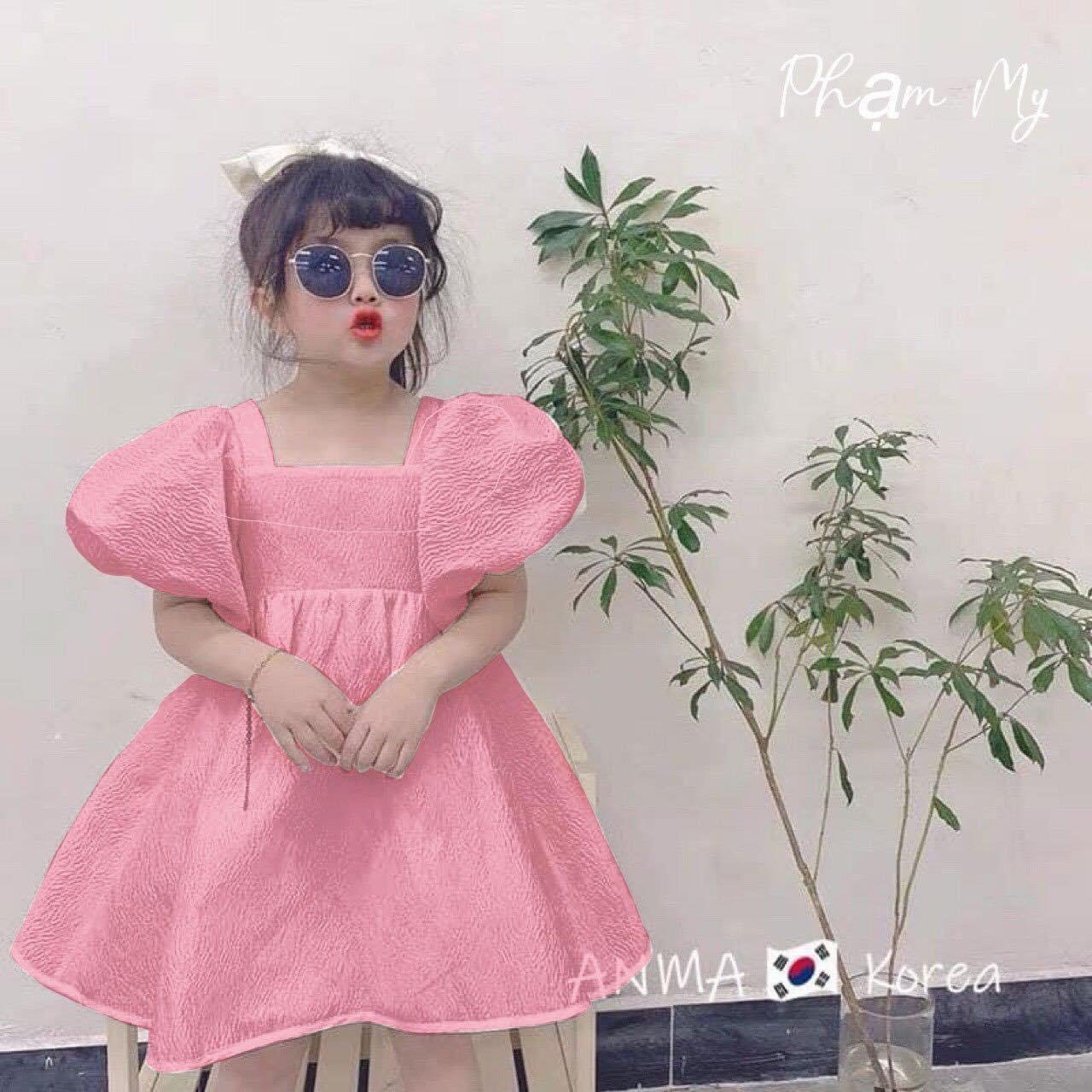 Váy đầm công chúa đũi xốp cao cấp cho bé gái 8-20kg