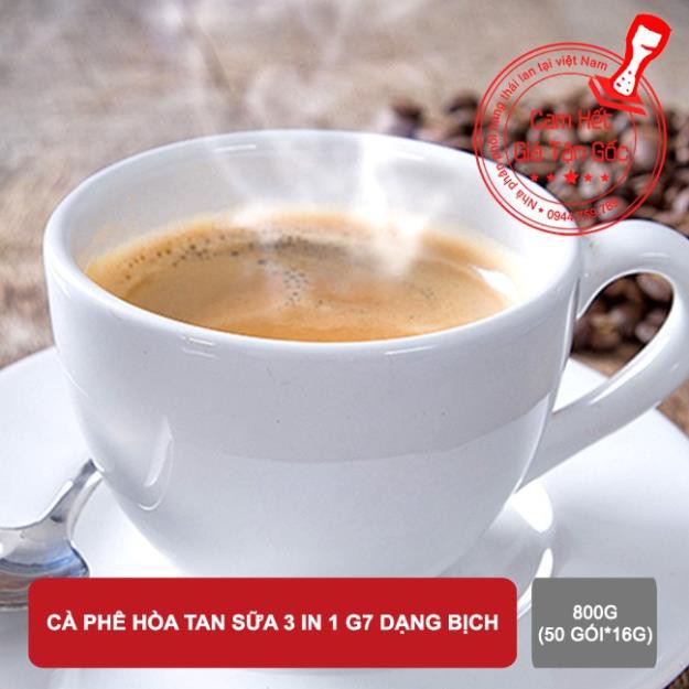 [Date:2021]Cà phê hòa tan sữa 3in1 G7 bịch (50 gói x 16g)