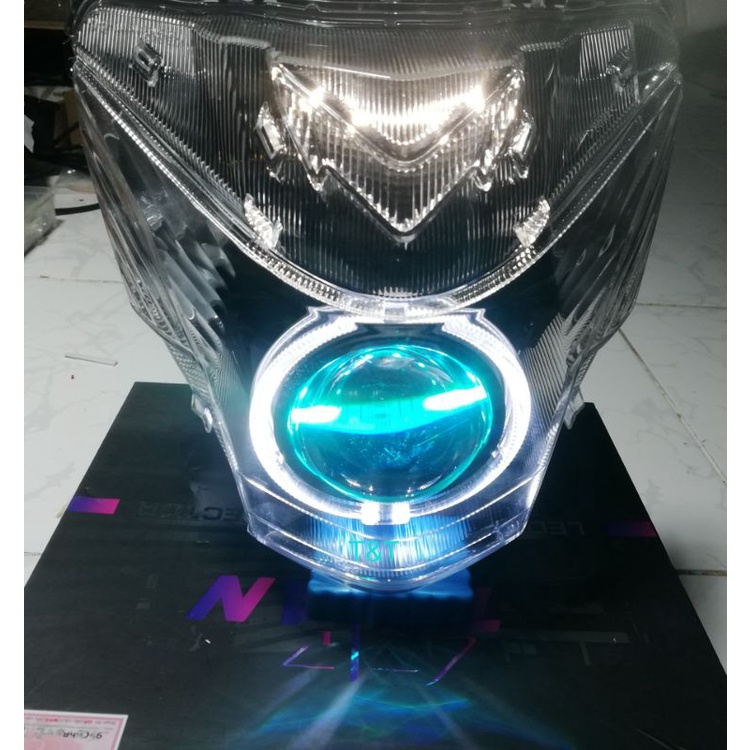 [HCM]Pha Đèn Satria Lên Sẵn Bi Led Titan Black