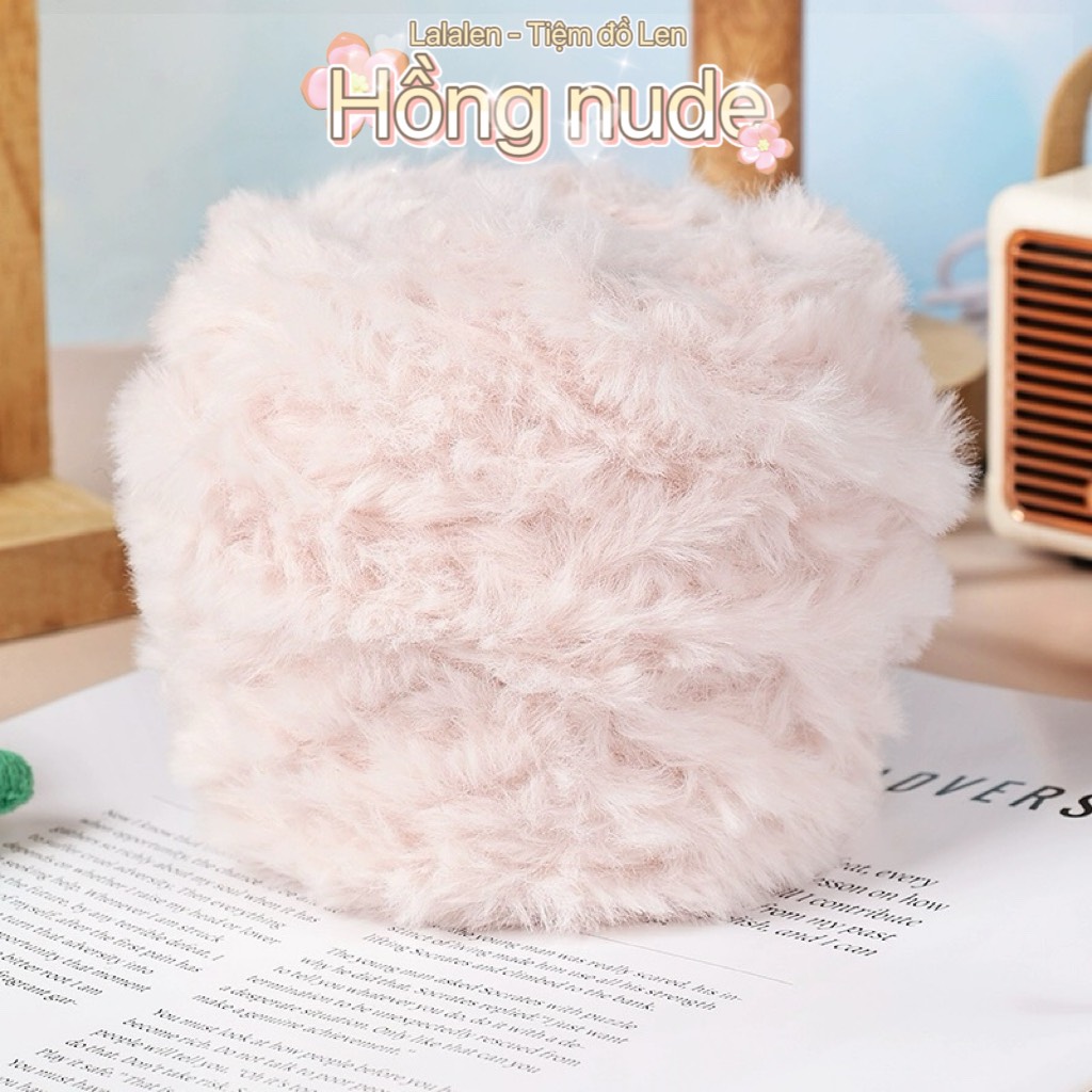 Len lông thỏ - mềm mịn giữ ấm tốt - cuộn 100gr
