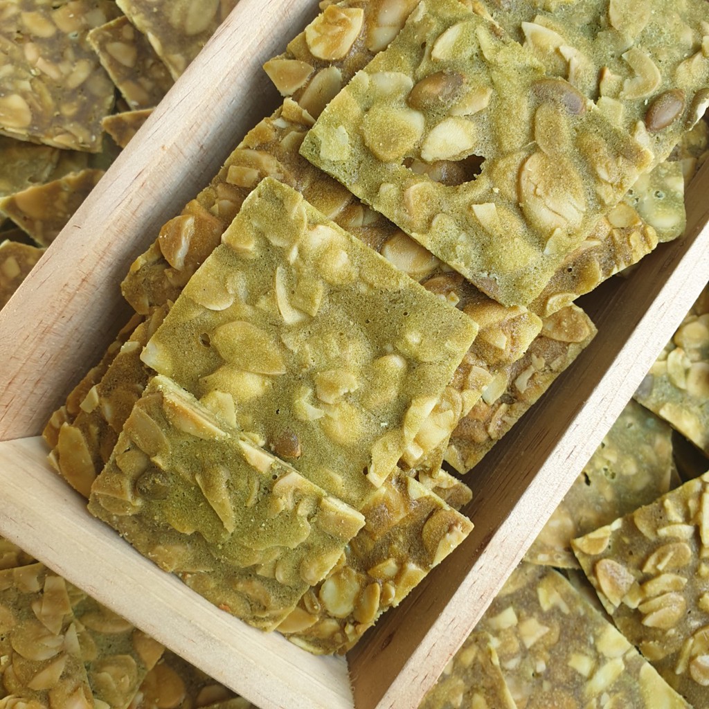 Bánh Ngói Hạnh Nhân Matcha Thơm Ngon -đồ ăn vặt-ăn vặt-tết -bánh kẹo tết
