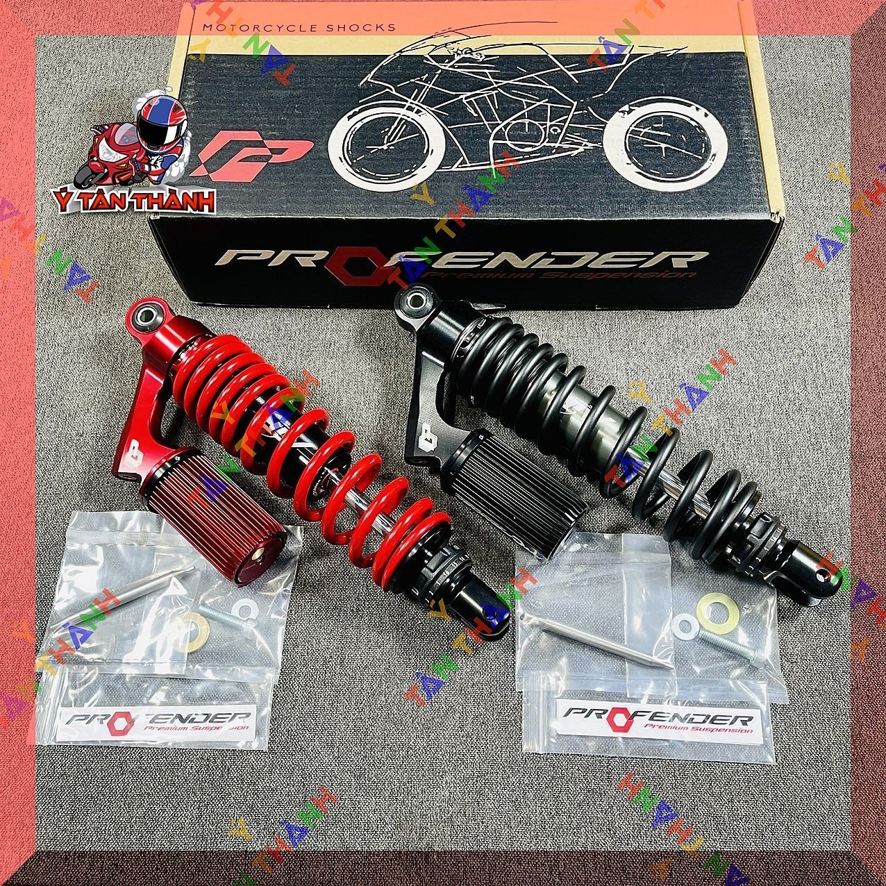 Phuộc Profender vario bình dầu trên