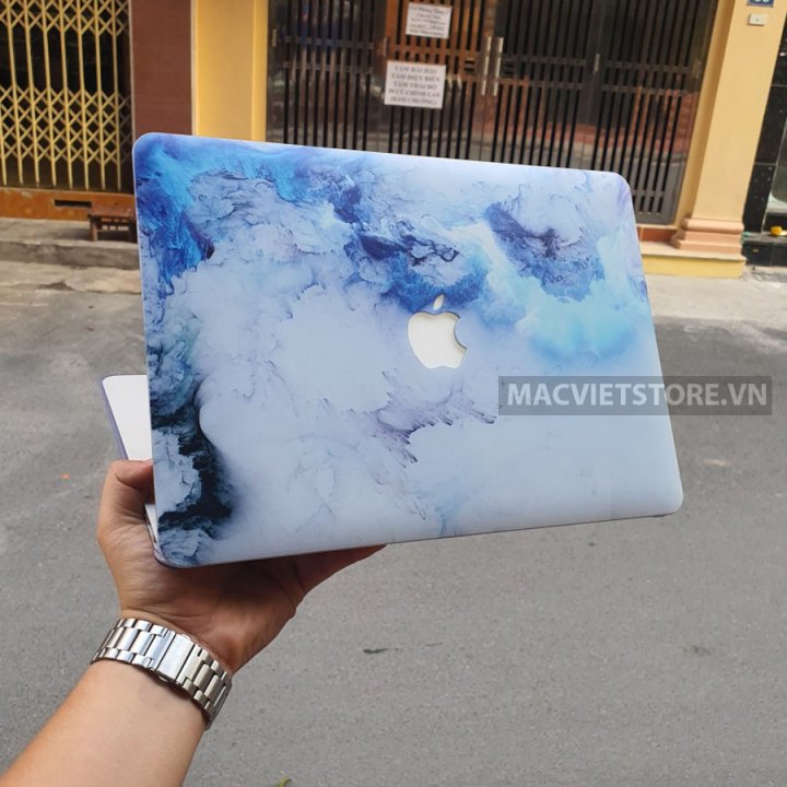Case ,Ốp Macbook In Hình Vân Đá Xanh ( Tặng Nút Chống Bụi )