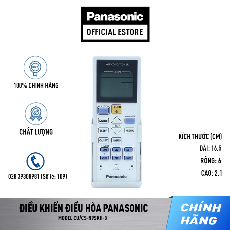 ĐIỀU KHIỂN ĐIỀU HÒA PANASONIC CS-N9SKH-8/CS-N12SKH-8 – REMOTE PANASONIC MODEL CS-N9SKH-8/CS-N12SKH-8 ACXA75C00510