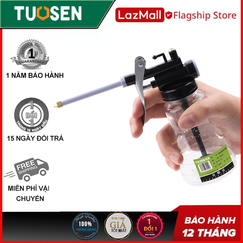 Bình bơm tra dầu máy, thiết bị bơm dầu, sung bơm dầu trong suốt TUOSEN