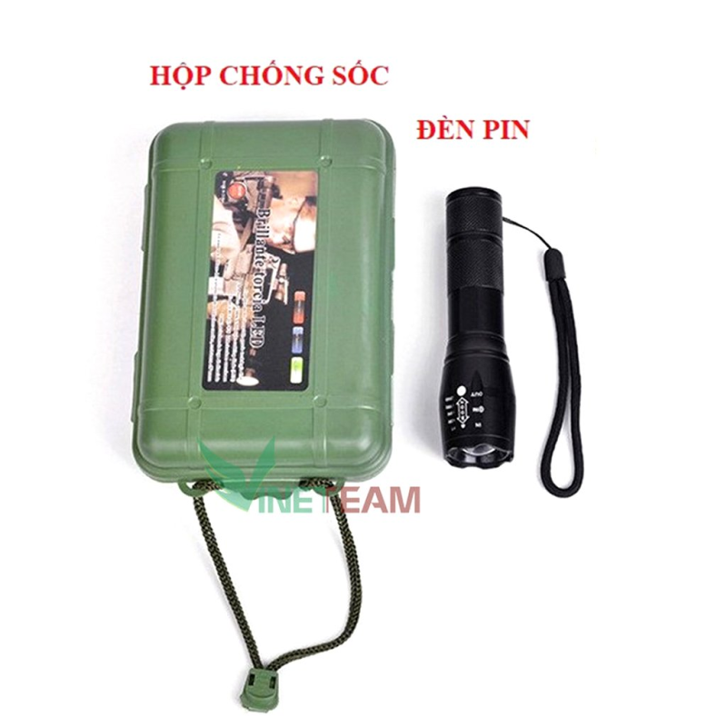Đèn pin siêu sáng Huoyi chế độ A100 XML-T6 (Đen)