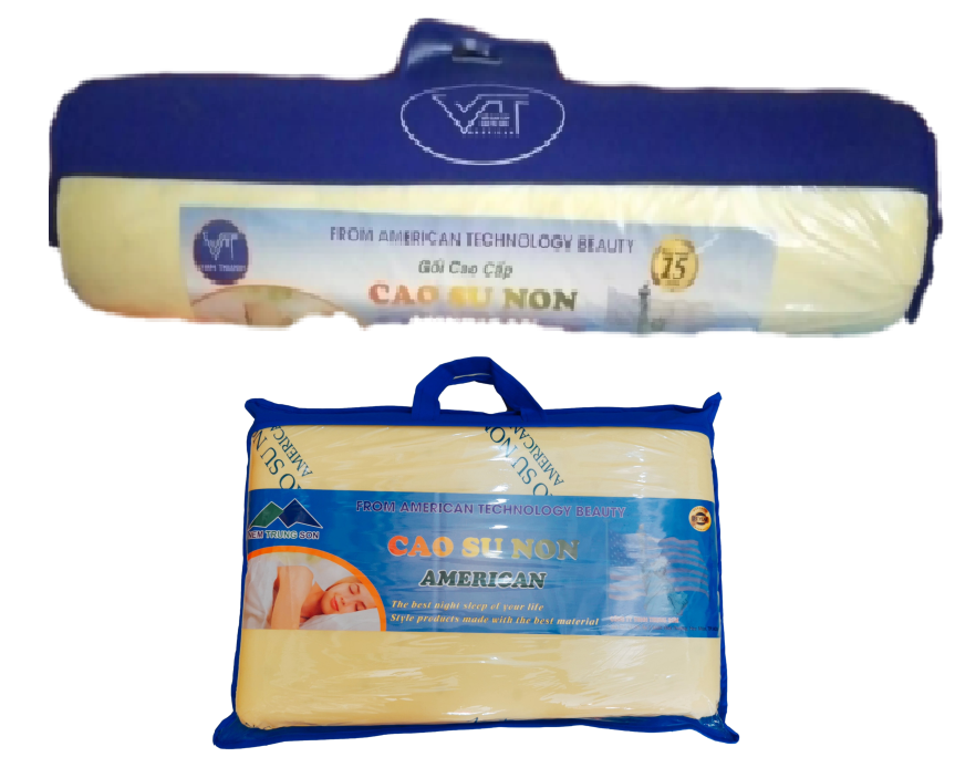 BỘ GỒM 3 GỐI CAO SU NON AMERICAN Cao Cấp ( Gối Nằm Size 50x70cm, Gối Ôm Size 25x95cm)
