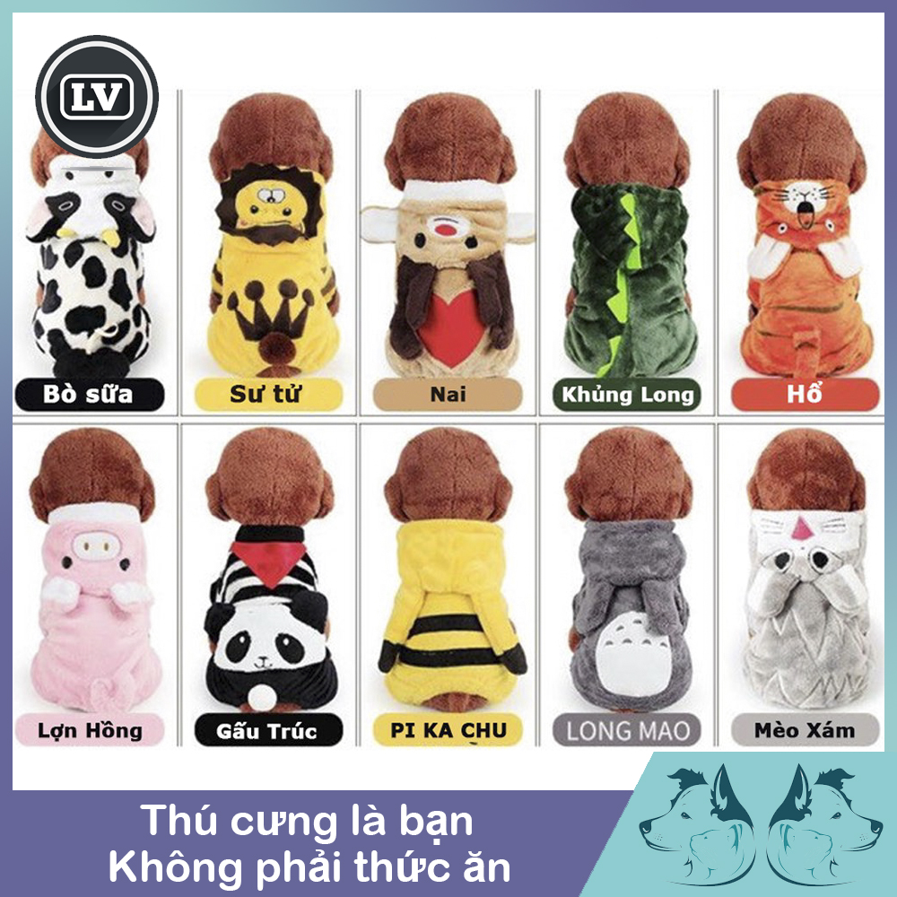 Áo lông thời trang cho chó mèo - Quần Áo Cho Chó Mèo Phụ Kiện Long Vũ
