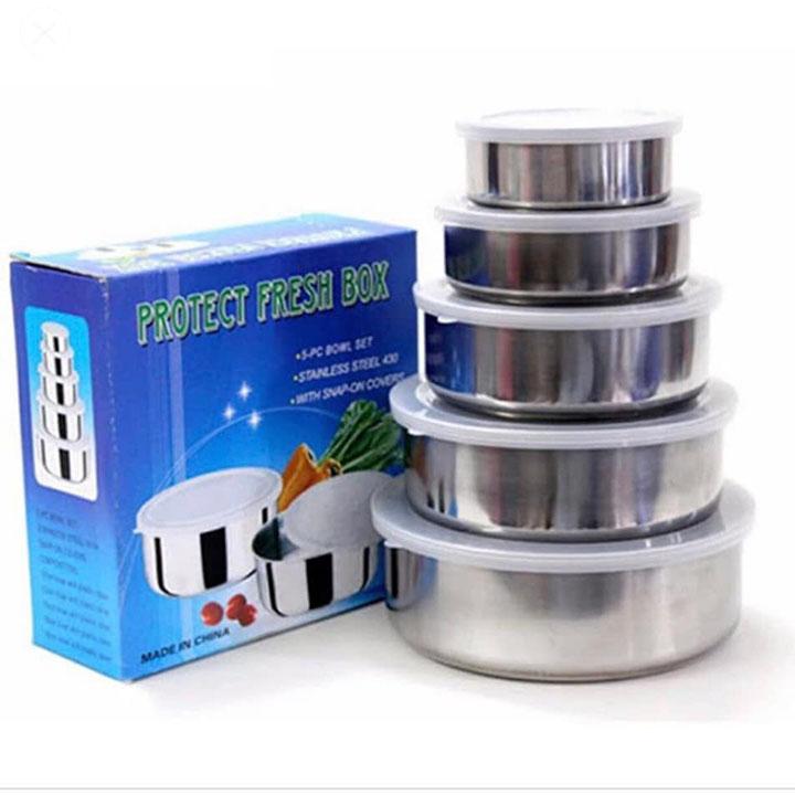 Bộ bát inox có nắp