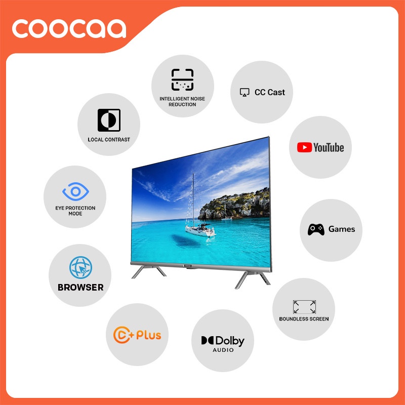 Smart tivi giá rẻ TV HD Coocaa 32 Inch Wifi - Model 32S3U - Bảo hành 24 tháng