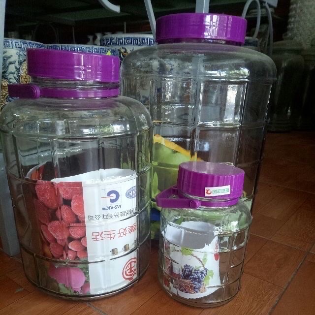 BÌNH THUỶ TINH NẮP TÍM KHÔNG VÒI 10L