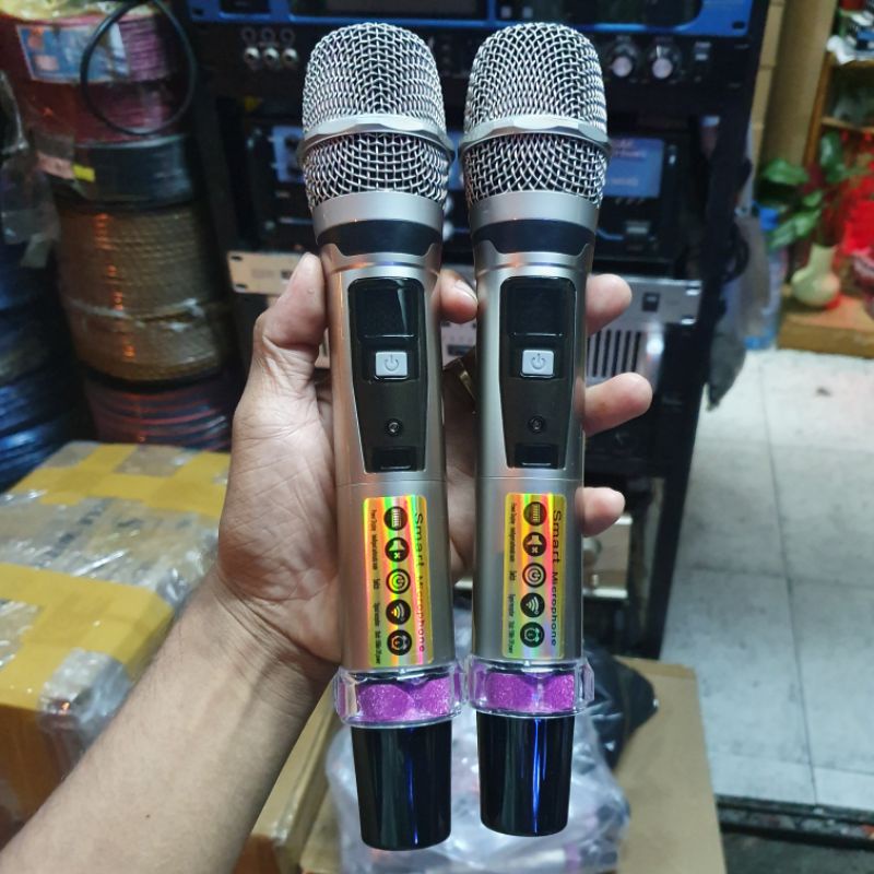 Micro ugx 8 kim loại có chống lăn mic ugx shure hát hay tiếng sáng ấm