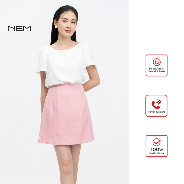 Chân váy hồng thiết kế nem fashion z41812