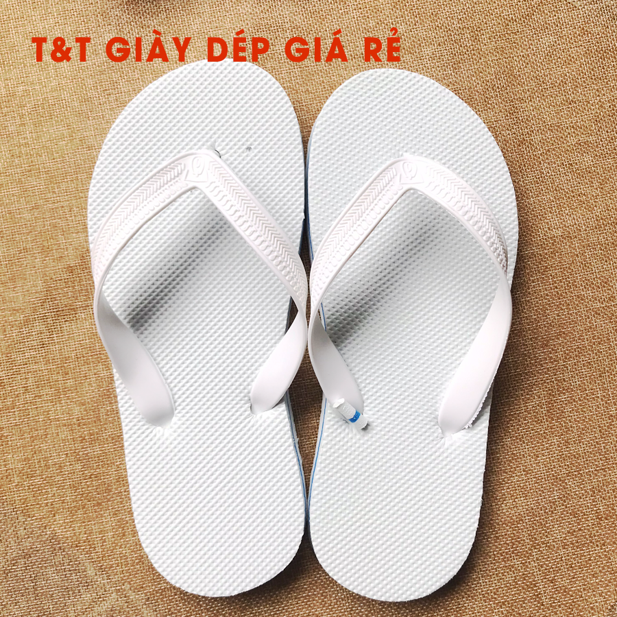 Combo 5 đôi dép quai kẹp_màu trắng