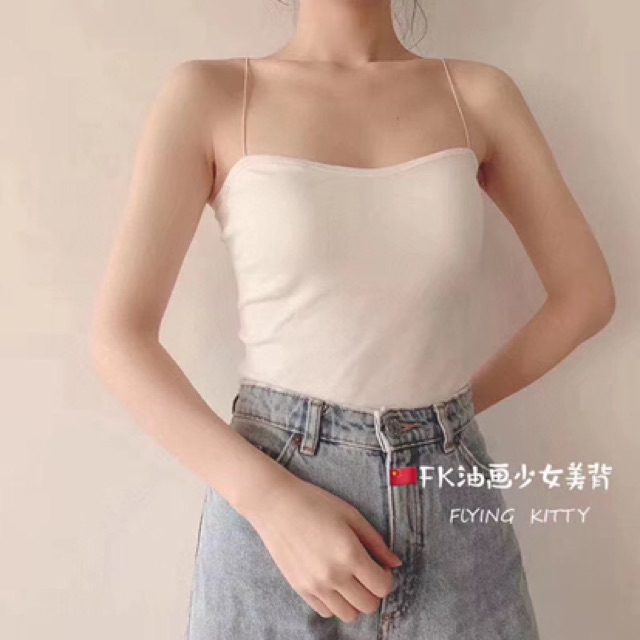 Áo 2 dây mảnh croptop
