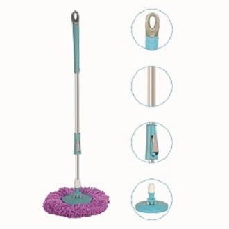 Megalife C Megahome 360-Degree Mop Set with Plastic Tray, Stainless Steel Washing Drum, Ultra-Light Mop