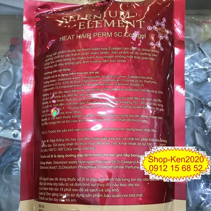 Duỗi ép uốn tóc 5C Colagel 1000ml x2 (A-B) (1-2)