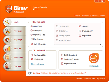 Phần mềm diệt virus BKAV Pro 2021 1 năm