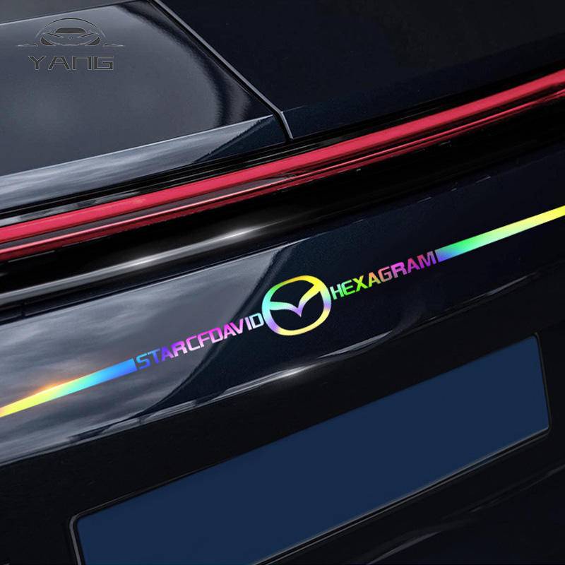 Miếng dán Logo phản quang Lazer nhiều màu độc đáo dài 65cm