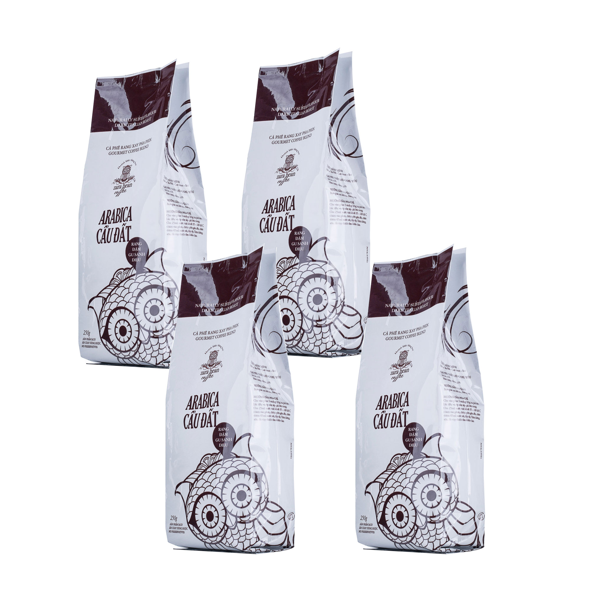 [HCM]CÀ PHÊ PHA PHIN ARABICA CẦU ĐẤT - TÚI 250g  - Zara Bean Coffee