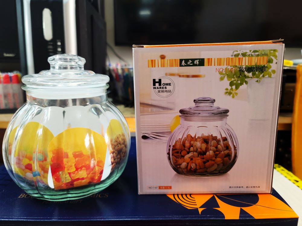 Lọ Thủy Tinh Hình Bí Đỏ, nắp có giăng (750ml - 1300ML - 2000ML)