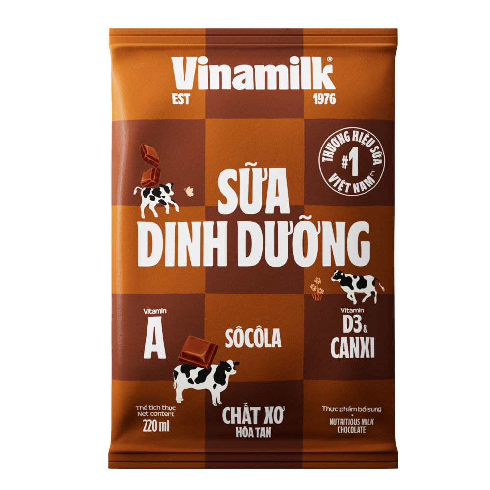 Thùng 48 Bịch sữa tiệt trùng Vinamilk socola 220ml