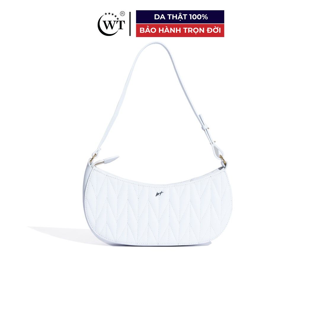 Túi Xách Nữ  WT Leather ECLIPSE II Da Bò Thật Cao Cấp Màu .Trắng, Đen, Xanh