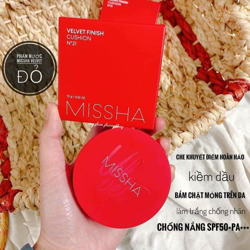 Phấn Nước Missha Đỏ ( 2 tone : 21 - Sáng Hồng và 23 - Tự Nhiên).