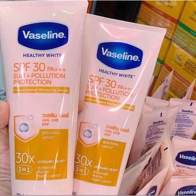 Combo Kem Vaseline 30x và viên kich trắng 180ml