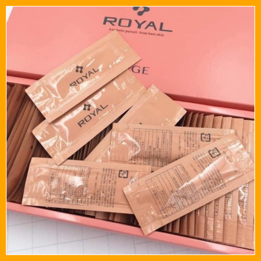 [10 Gói] Serum Nhau Thai Cuống Rốn Royal Placenta Hộp 90 Gói Dưỡng Ẩm Trắng Da Phục Hồi Da Bị Mụn Nám Tàn Nhang