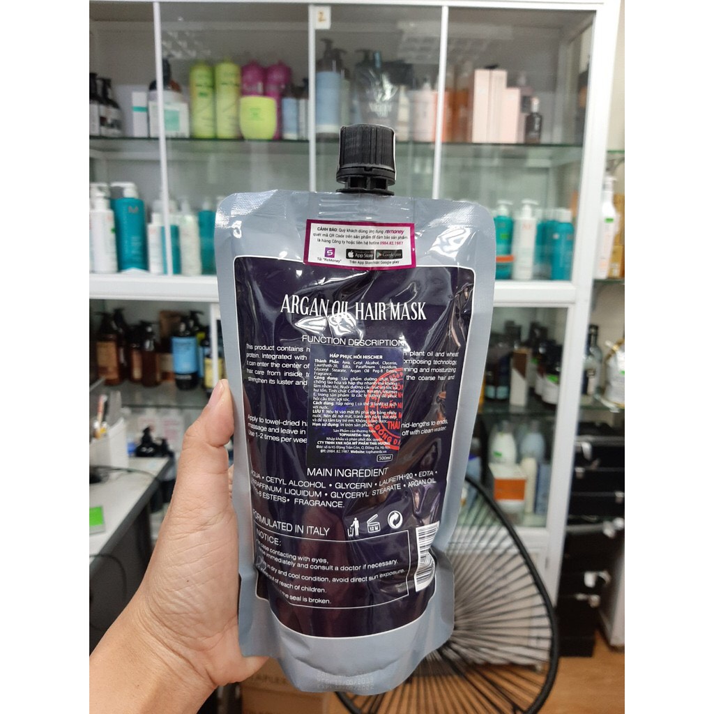 DẦU HẤP HISCHER ARGAN SIÊU MƯỢT, PHỤC HỒI 500ML