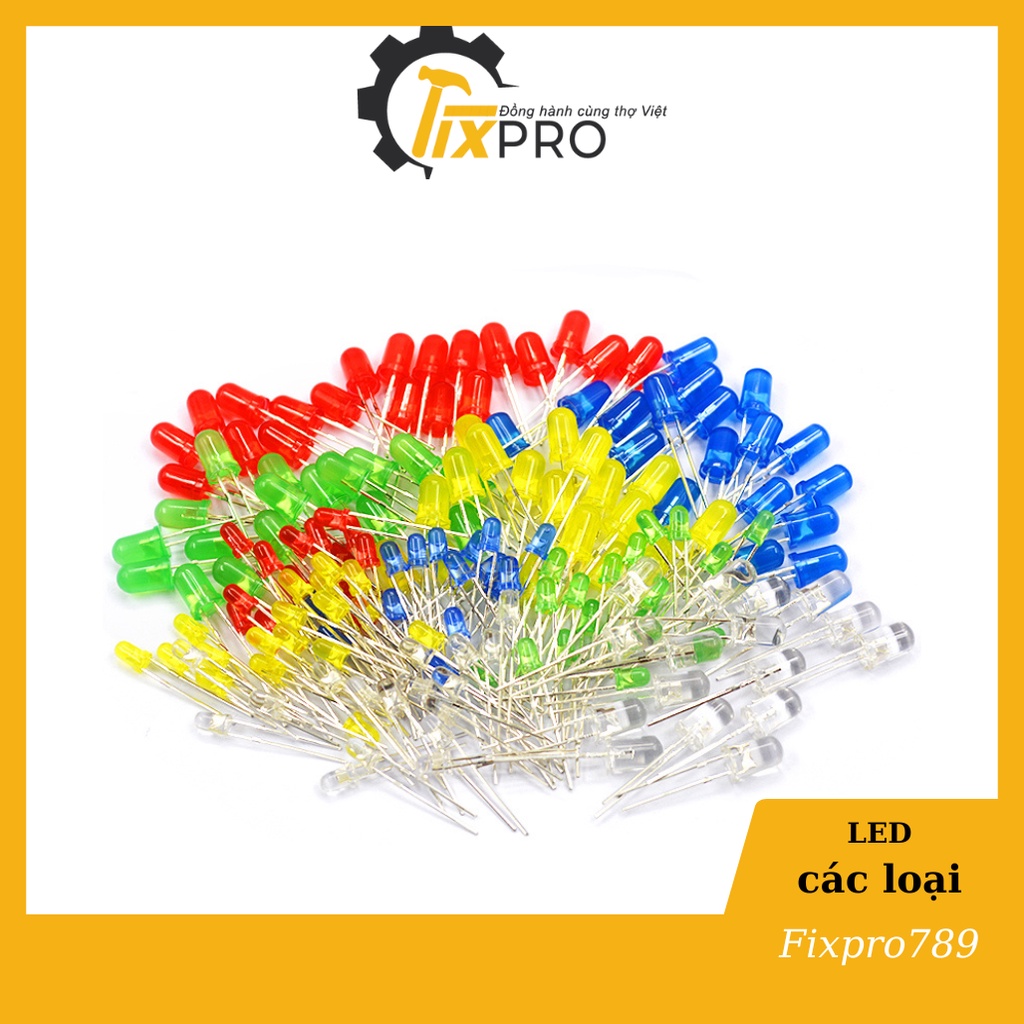 LED 3mm màu đỏ thân trong suốt (Túi 10c)