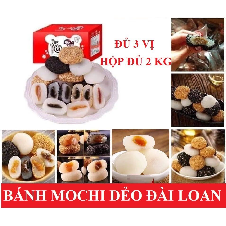 [ Sẵn hàng- Date 6 tháng ] Combo 2000g (1 THÙNG ) BÁNH MOCHI TRÒN ĐÀI LOAN