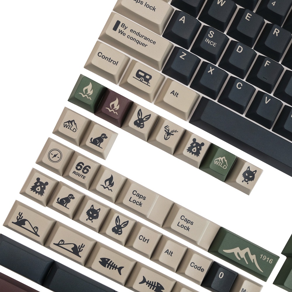 Keycap GMK WILD Clone 140 nút bàn phím cơ Thick PBT Cherry Profile