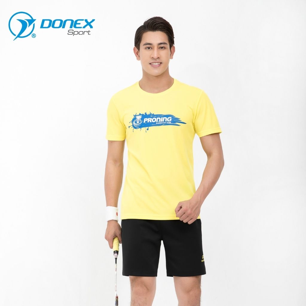 Áo thể thao cổ tròn donexpro thiết kế khỏe khoắn, trẻ trung, màu sắc nổi bật phù hợp cho nhiều hoạt động mc-9001