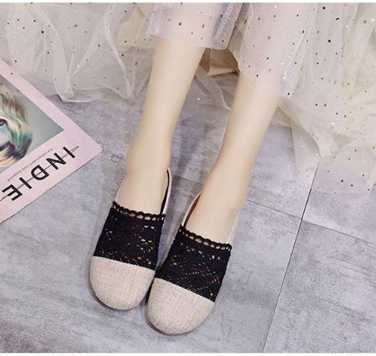 [Hoàn tiền 15%]Giày lười slip on nữ phối ren xinh xắn-GL8