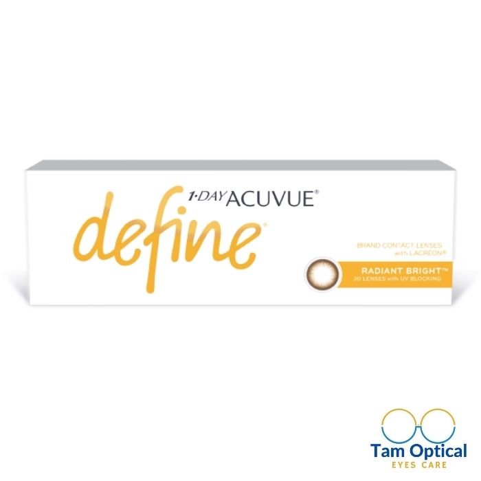 Acuvue Define 1-Day Radiant Bright 30lenses/30chiếc - Kính áp tròng có màu Acuvue Define tone nâu sáng