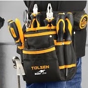 Tolsen 80120 Túi đeo hông đựng đồ vải dù siêu dày dặn, túi đựng dụng cụ - Nghề Mộc
