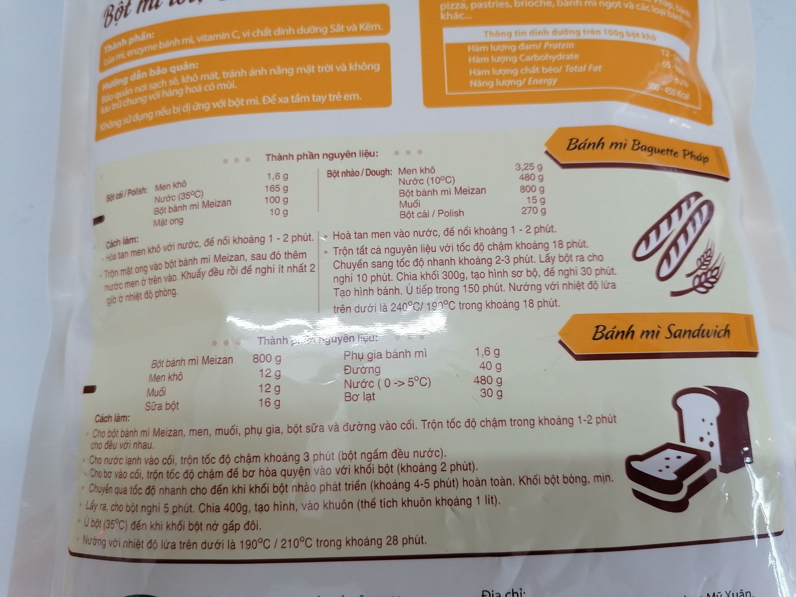 [Túi 1 Kg] BỘT MÌ CHUYÊN DỤNG CHO BÁNH MÌ [VN] MEIZAN Unbleached Bread Flour (halal)