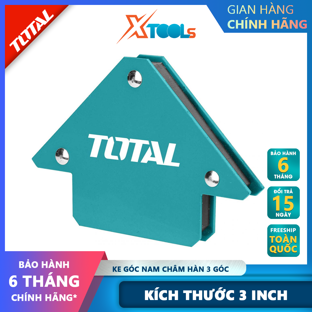 Total tamwh25032 magnetic angle clamp 25 lbs 3 angle welding magnets, size 3 inch, angle: 45 °, 90 °, 135 °