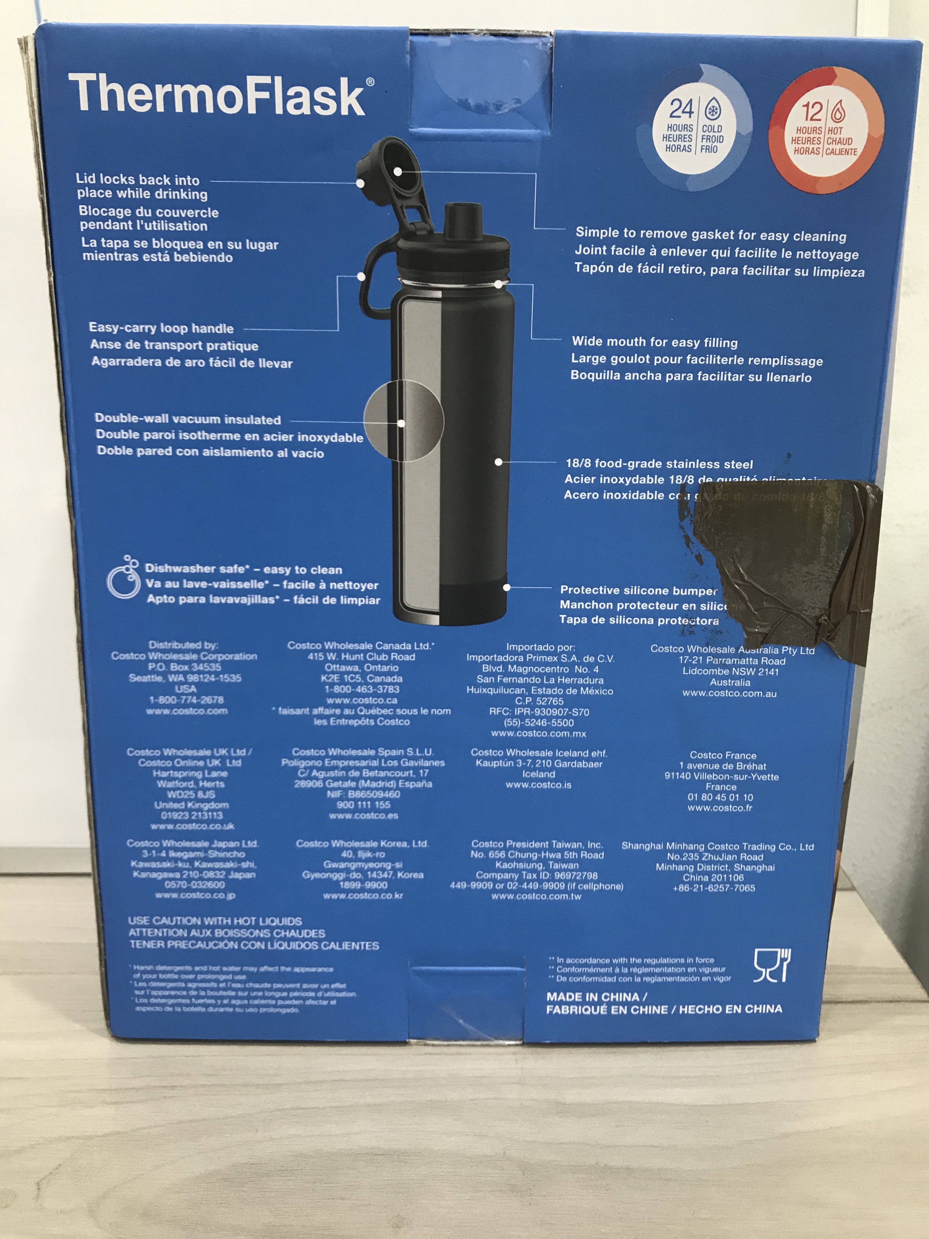 Bình Giữ Nhiệt ThermoFlask 710ml ( Xanh - Đen - Đỏ - Xám )