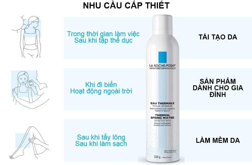 LA ROCHE POSAY- XỊT KHOÁNG DỊU DA THERMAL SPRING WATER SENSITIVE SKIN 50ML
