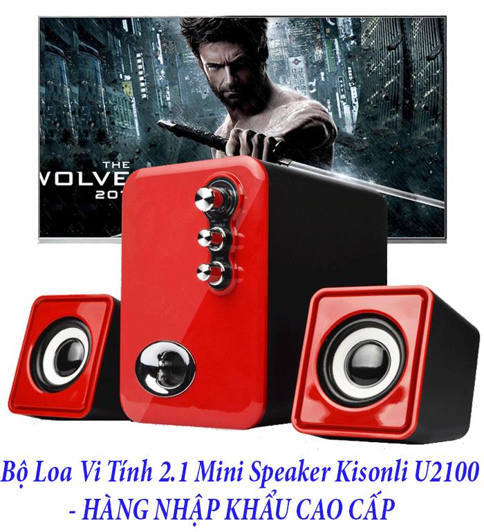 Mua bộ loa vi tính 2.1 mini speaker kisonli u2100 - loa vi tính 2.1 kisonli u-2100 âm thanh volume, bass, bộ loa vi tính công suất subwoofer 15w, tần số đáp ứng 25hz-20khz, nhỏ gọn, tinh tế đẹp mắt, hát cực hay .