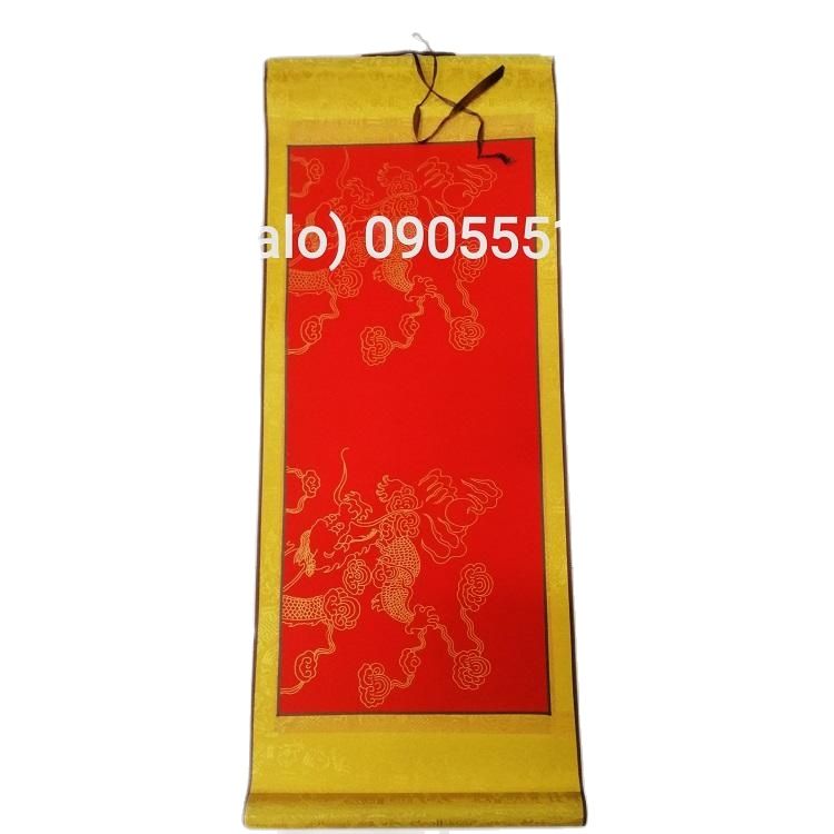 Bộ 5 tấm biểu lụa viết thư pháp. Giấy bút mực viết thư pháp. Mành tre, biểu lụa thư pháp.