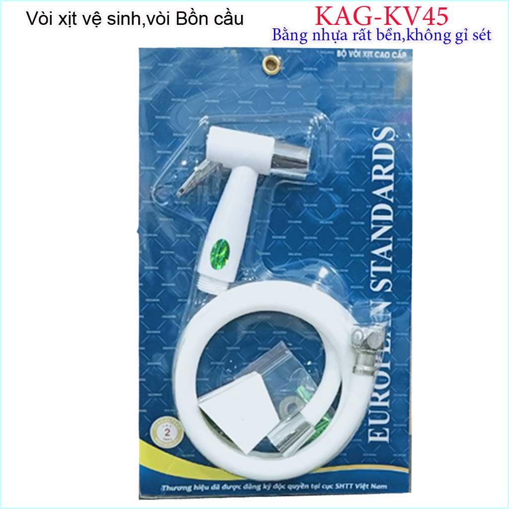 [HCM]Vòi xịt vệ sinh nhà tắm Roca KAG-KV45 vòi xịt bồn cầu màu trắng tia nước mạnh sử dụng tốt siêu bền