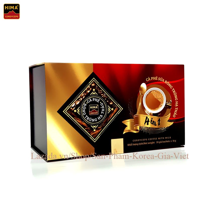 Hộp Đông trùng hạ thảo cà phê sữa 4 in 1 (18g x 20 gói)