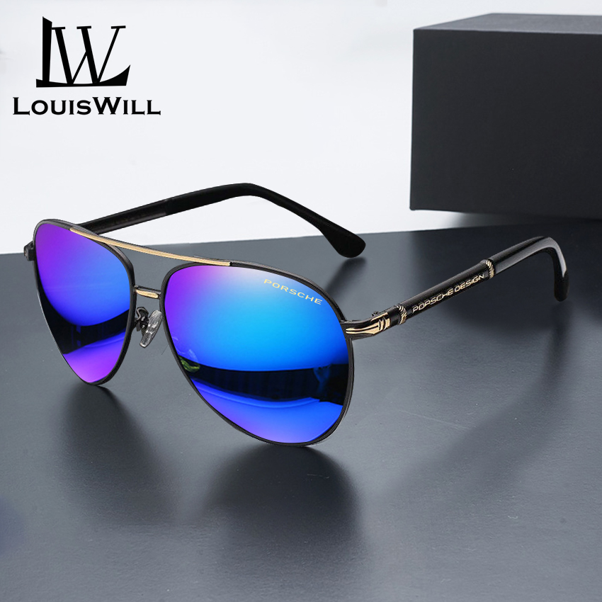 LouisWill Shades Oversized Polarized Sunglasses for Mens Outdoor Sun Glasses 100% UV Protection with Free Box Lightweight Eyewear