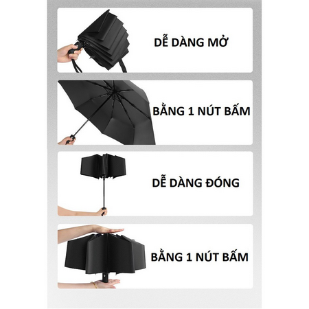 Ô Che Nắng Cao Cấp - Ô Dù Đóng Mở Tự Động Logo Hãng Xe Mercedes, Lexus, Toyota, Honda, Mazda, Hyundai, Ford, Nissan, Mini, ... Gấp Gọn Tự Động